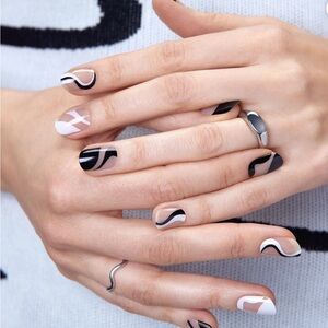 Dashing Diva glaze Semi-Cured Gel  It Takes Two- Black & White French New Sealed